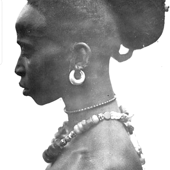 Antiq African Tribal Adinkra Symbol Hand Carved Bone Necklace - Picture 5 of 8